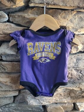 Baltimore Ravens Purple Baby One-Piece Bodysuit